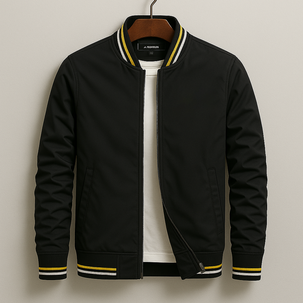 Havstå™ | Elegant Striped Bomber Jacket