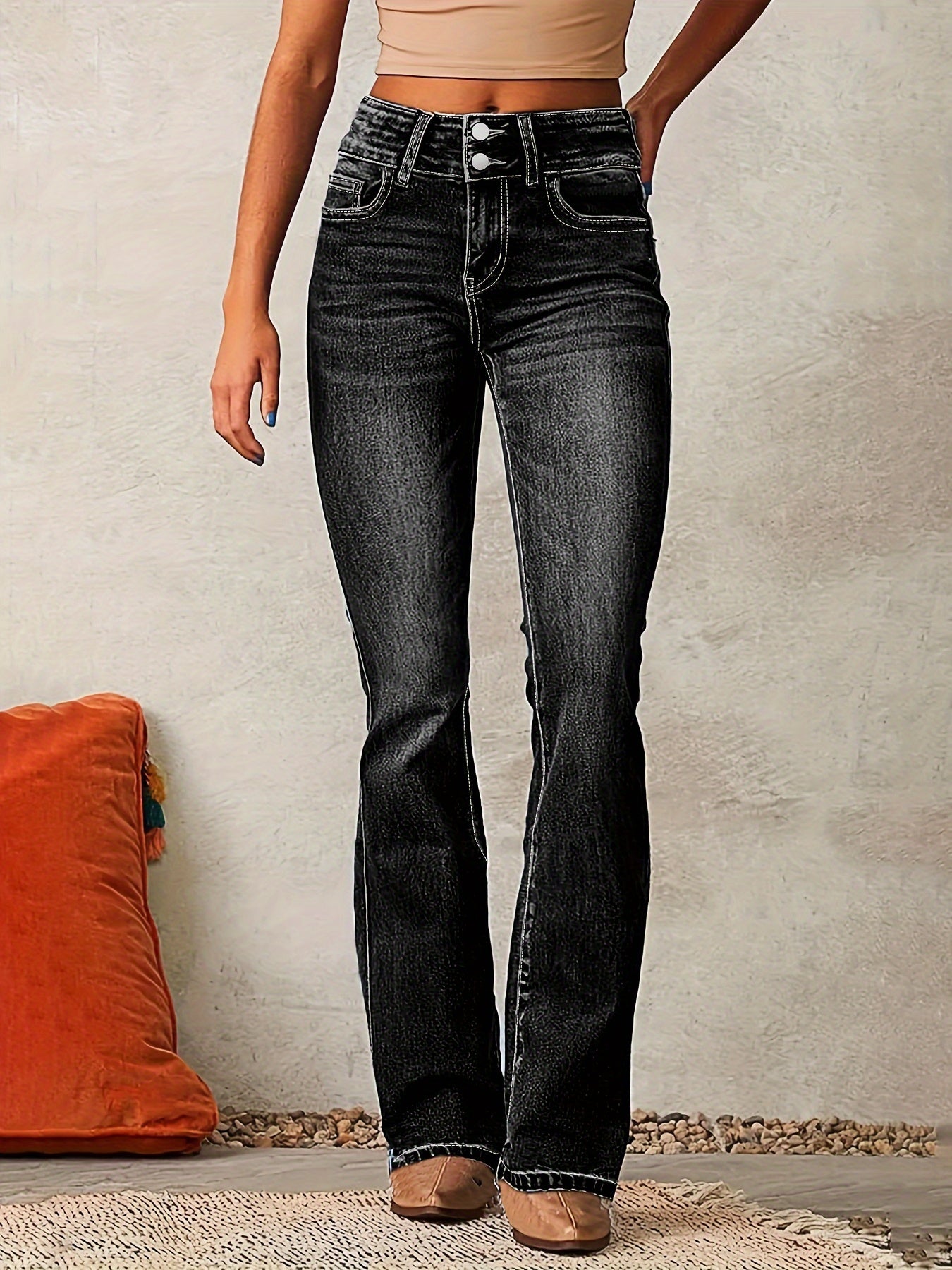Aya | High-waisted wide-leg jeans
