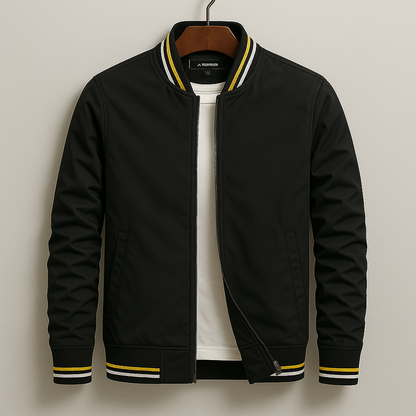 Havstå™ | Elegant Striped Bomber Jacket