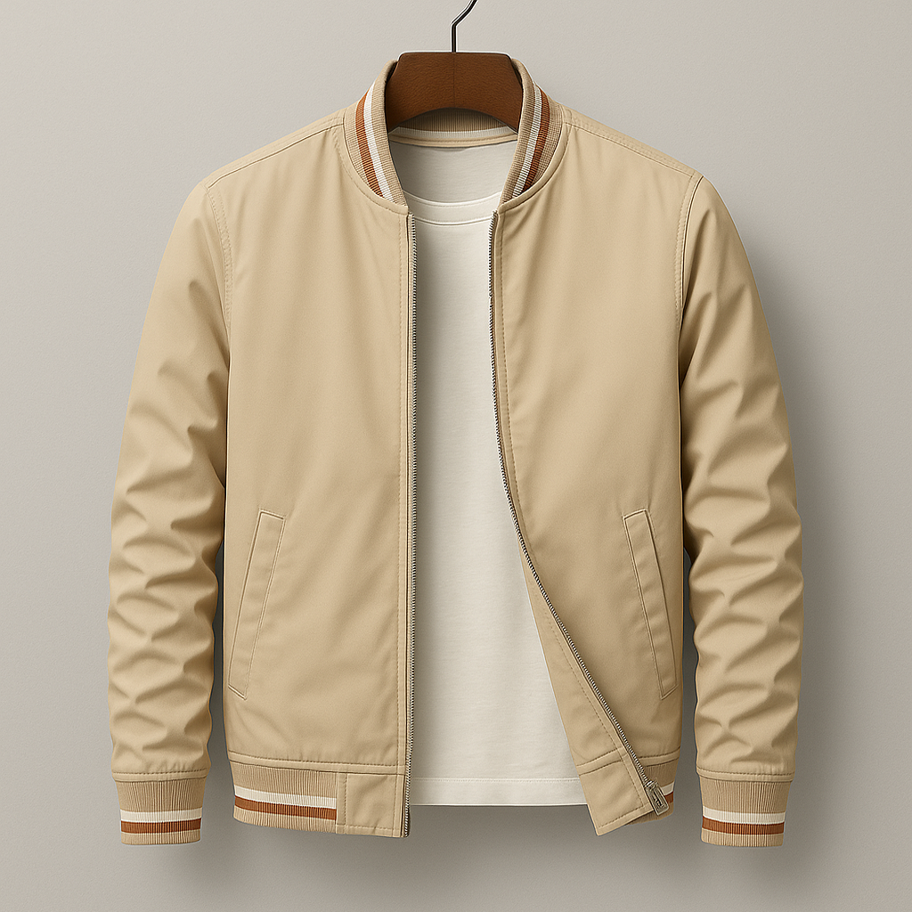 Havstå™ | Elegant Striped Bomber Jacket