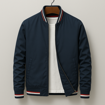Havstå™ | Elegant Striped Bomber Jacket