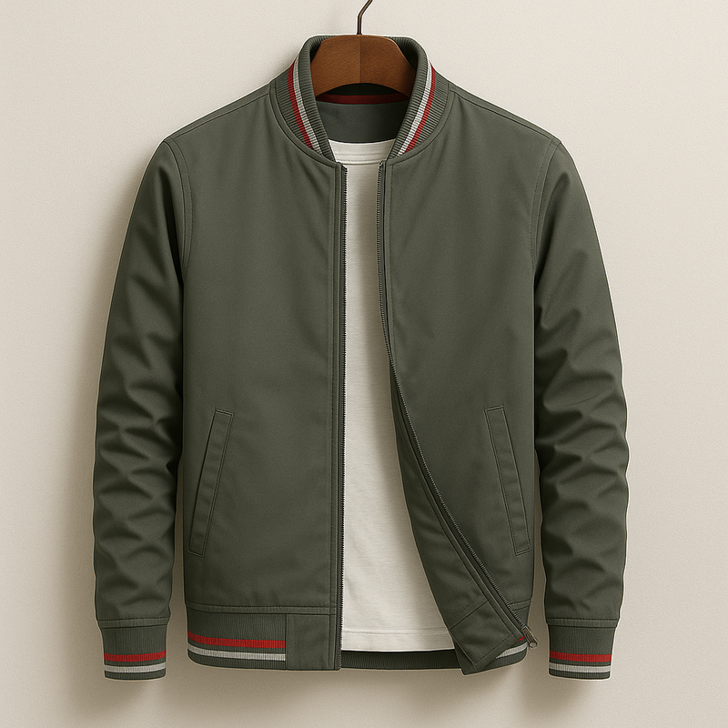 Havstå™ | Elegant Striped Bomber Jacket