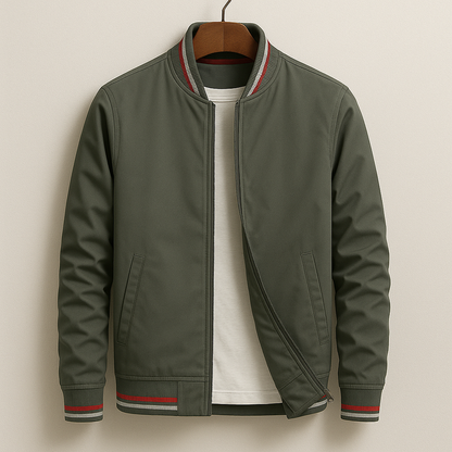 Havstå™ | Elegant Striped Bomber Jacket