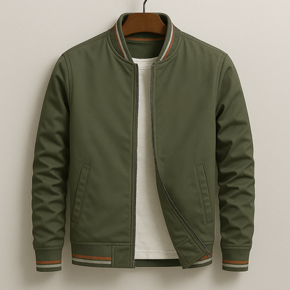Havstå™ | Elegant Striped Bomber Jacket