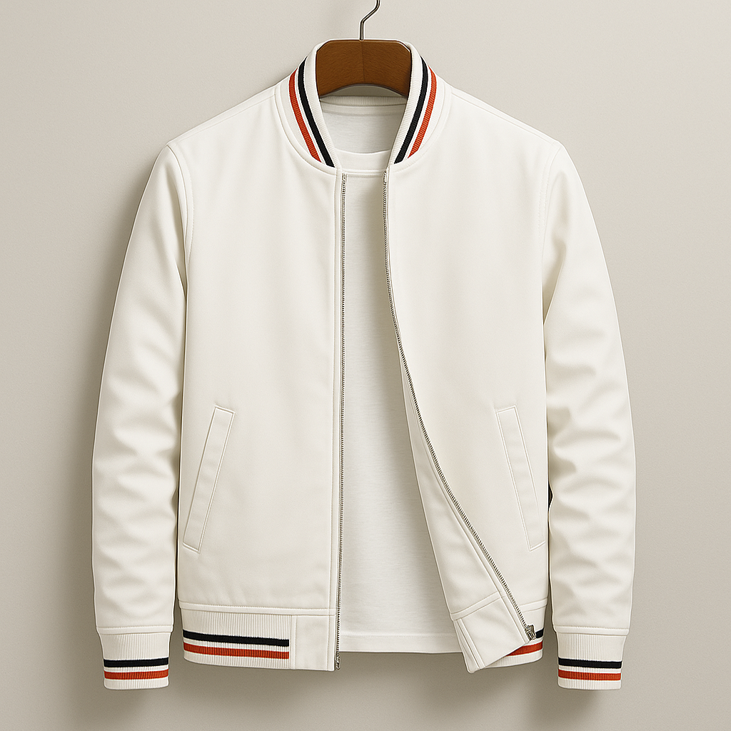Havstå™ | Elegant Striped Bomber Jacket