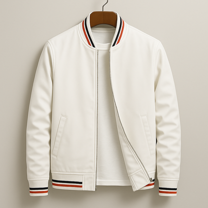 Havstå™ | Elegant Striped Bomber Jacket