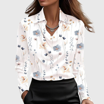 Brooklyn – Elegant shiny satin blouse