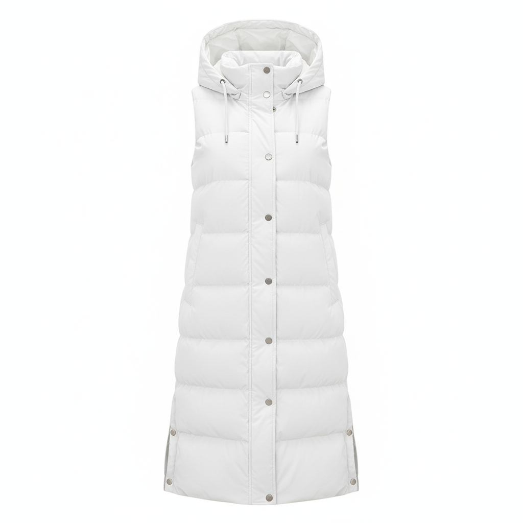 Long women's padded vest