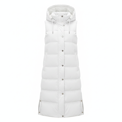 Long women's padded vest