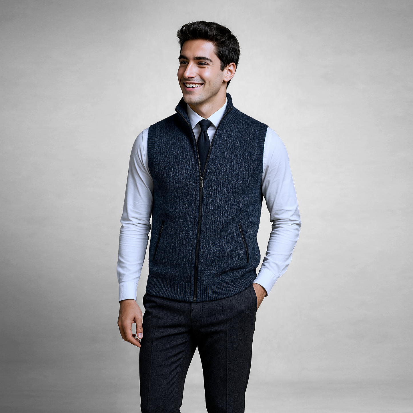 Harrison | Helzip knitted vest