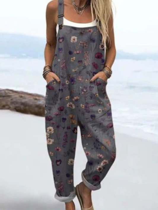 Ragnhild™ – Jumpsuit with Vintage Flowers