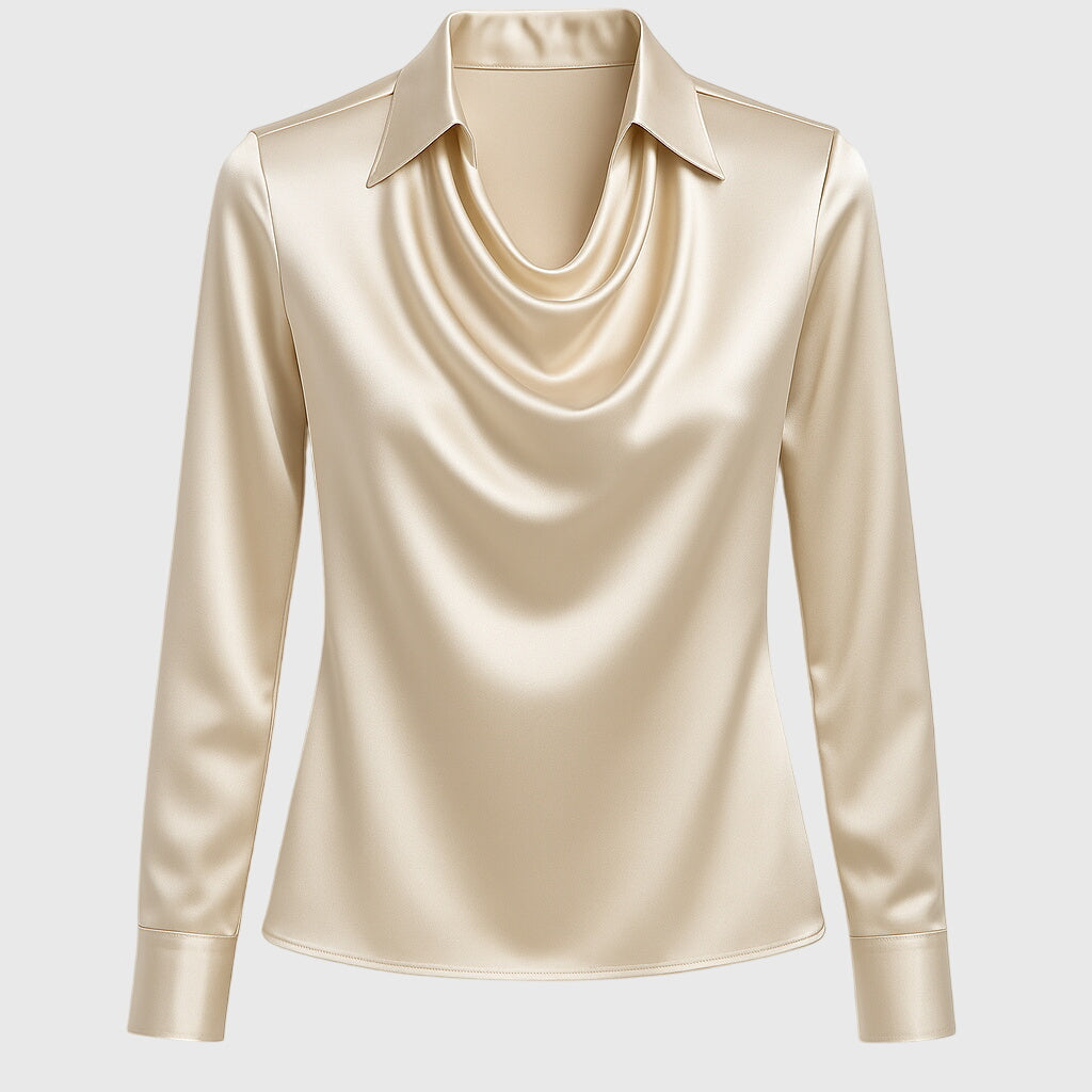 Brooklyn – Elegant shiny satin blouse