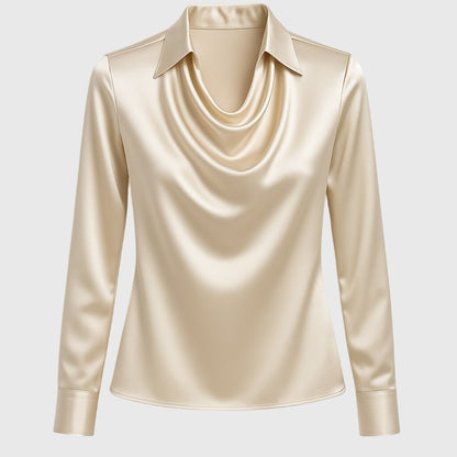 Brooklyn – Elegant shiny satin blouse