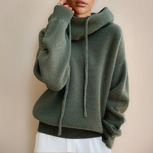 Modehus | Women's Sweater with Luxurious Polo Collar