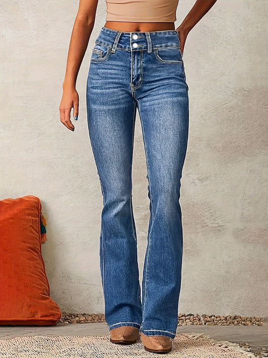 Aya | High-waisted wide-leg jeans