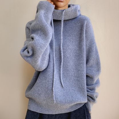 Modehus | Women's Sweater with Luxurious Polo Collar