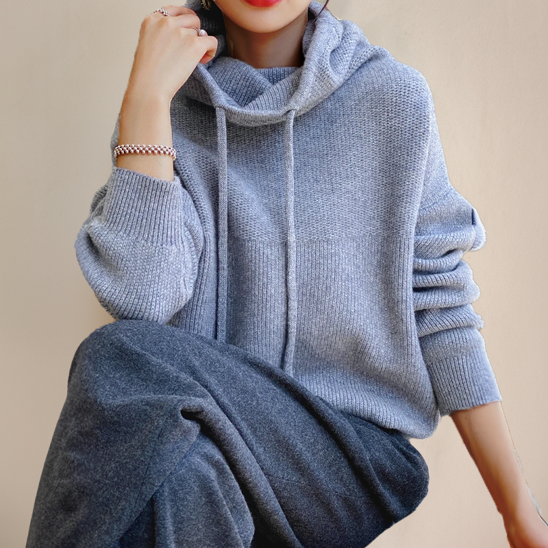 Modehus | Women's Sweater with Luxurious Polo Collar