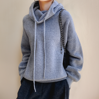 Modehus | Women's Sweater with Luxurious Polo Collar
