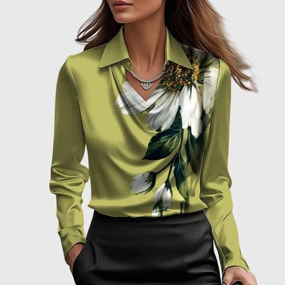 Brooklyn – Elegant shiny satin blouse