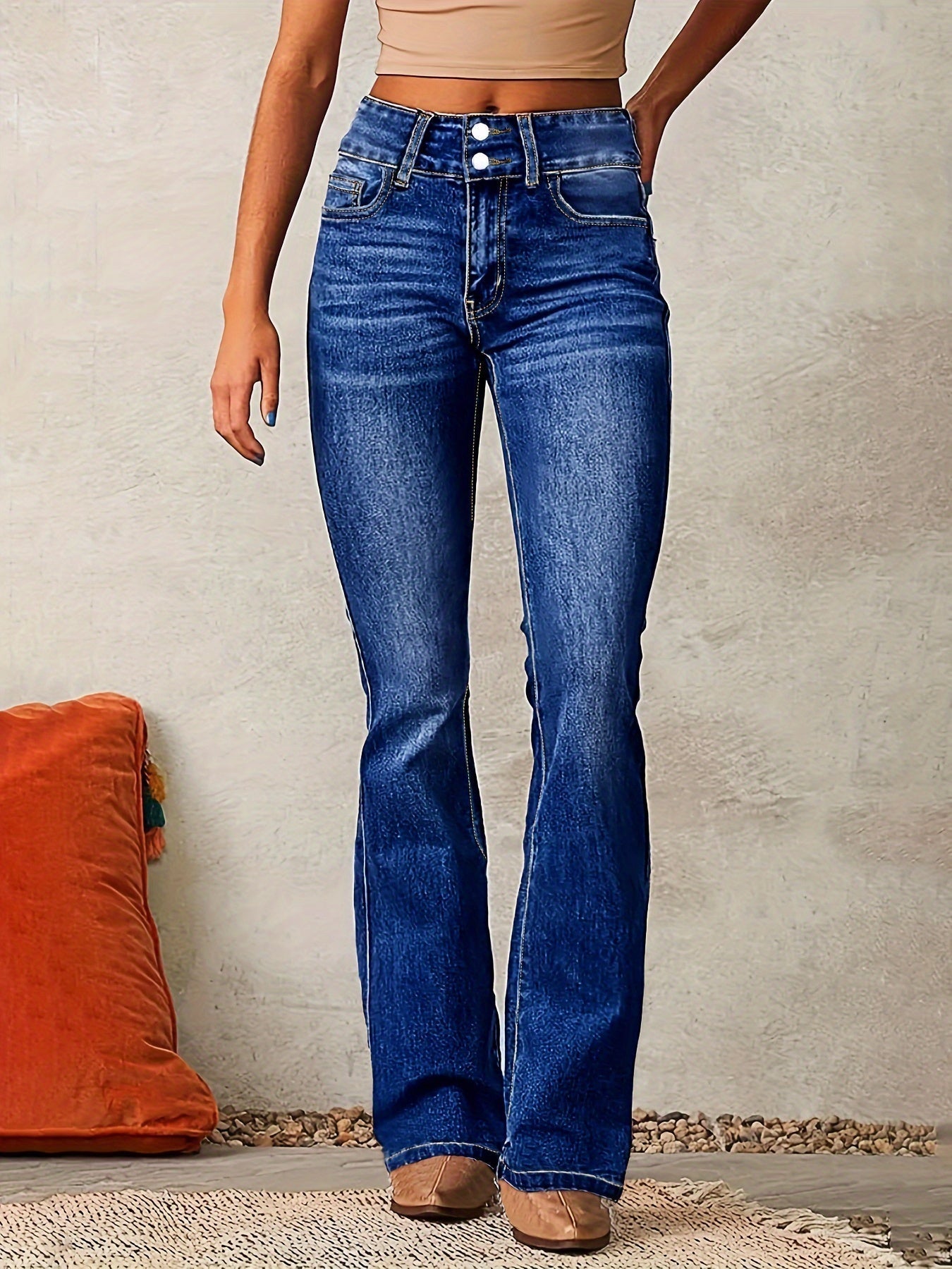 Aya | High-waisted wide-leg jeans