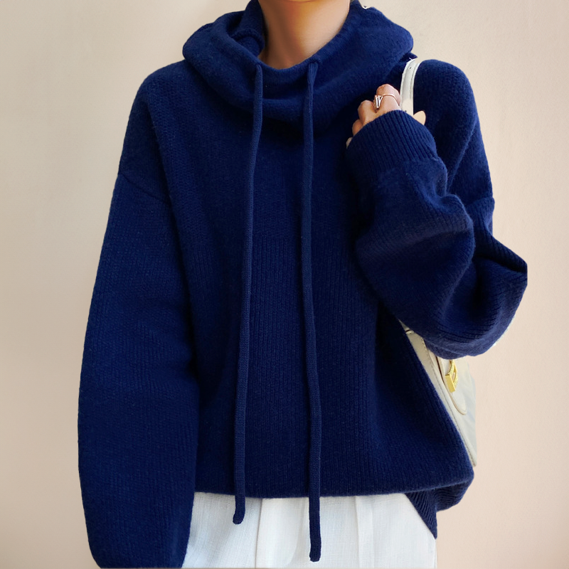 Modehus | Women's Sweater with Luxurious Polo Collar